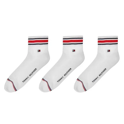 Tommy Hilfiger 3 Pack Sports quarter Socks Mens - White