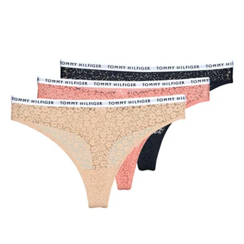 Tommy Hilfiger  3P FULL LACE THONG X3  women's Tanga briefs in Multicolour