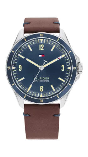 Tommy Hilfiger Analogue Quartz Watch for Men with Brown