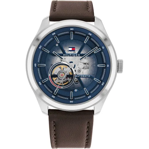 Tommy Hilfiger Automatic Watch for Men with Dark Brown