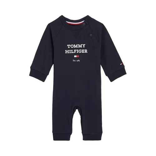 Tommy Hilfiger Baby Th Logo Coverall - Blue