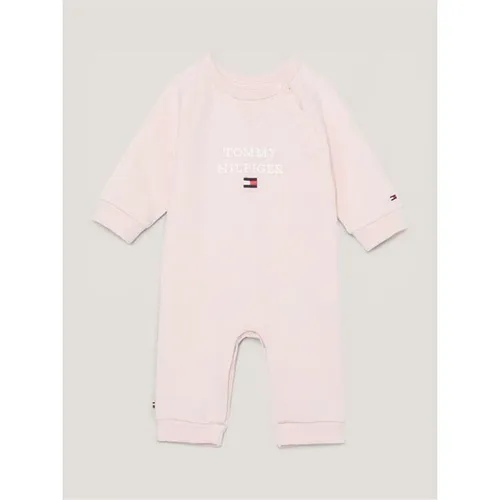 Tommy Hilfiger Baby Th Logo Coverall - Pink