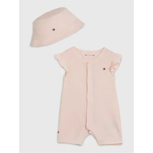 Tommy Hilfiger Baby Waffle Shortall Giftpack - Pink
