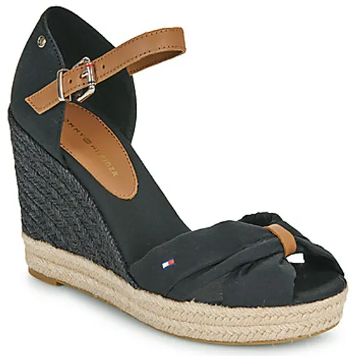 Tommy Hilfiger  BASIC OPEN TOE HIGH WEDGE  women's Espadrilles / Casual Shoes in Black