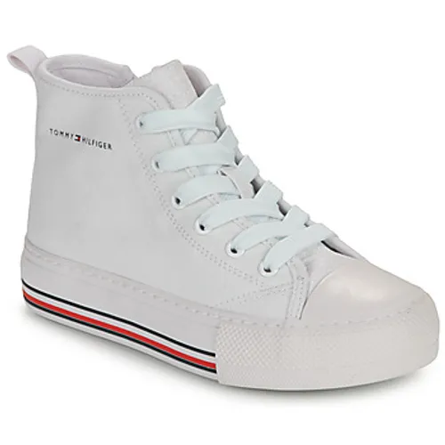 Tommy Hilfiger  BEVERLY  girls's Children's Shoes (High-top Trainers) in White