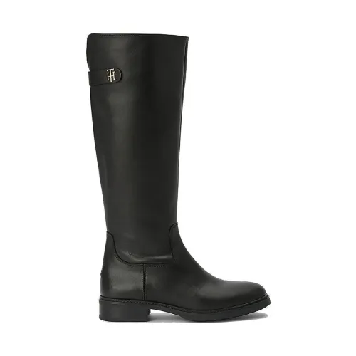 Tommy Hilfiger , black casual closed longboot ,Black female, Sizes: