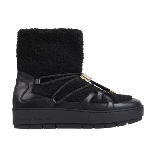 Tommy Hilfiger , Black Teddy Snow Boots ,Black female, Sizes: