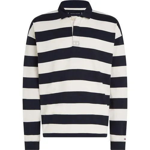 Tommy Hilfiger Block Striped Rugby - Blue