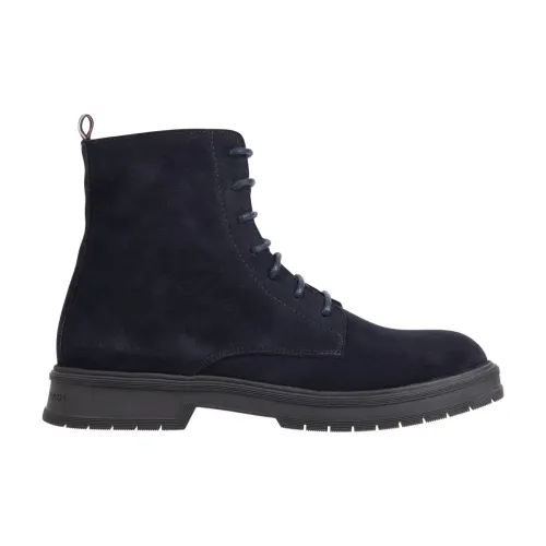 Tommy Hilfiger , Blue Ankle Boots for Men ,Blue male, Sizes: