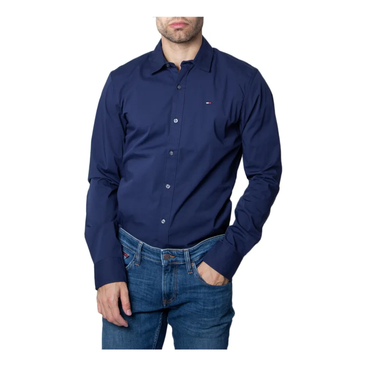 Tommy Hilfiger , Blue Classic Collar Shirt ,Blue male, Sizes: