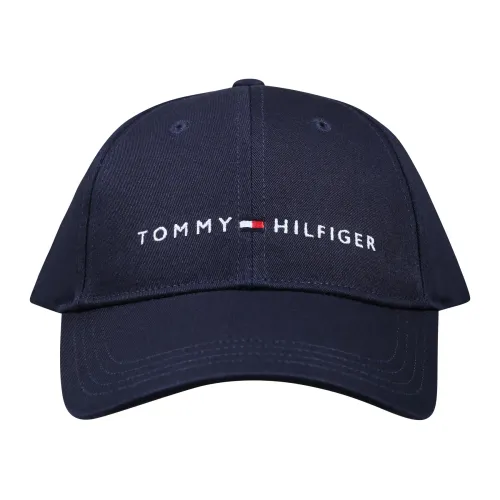 Tommy Hilfiger , Blue Cotton Hat with Visor ,Blue unisex, Sizes: