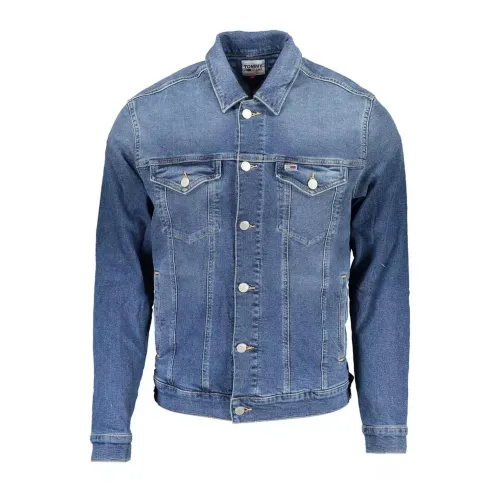 Tommy Hilfiger , Blue Denim Jacket for Men ,Blue male, Sizes: