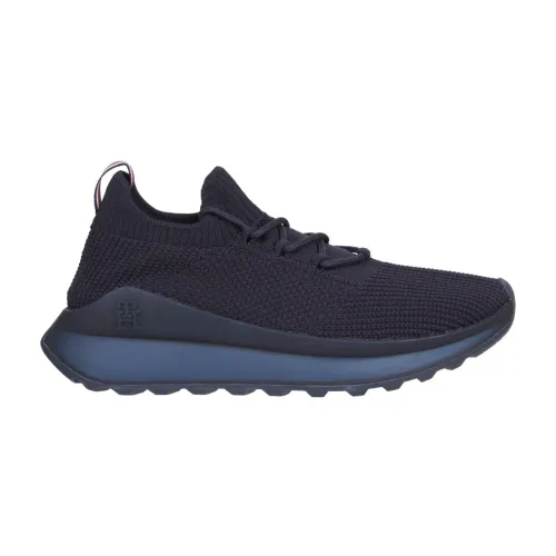 Tommy Hilfiger , Blue Knit Sneakers ,Blue male, Sizes: