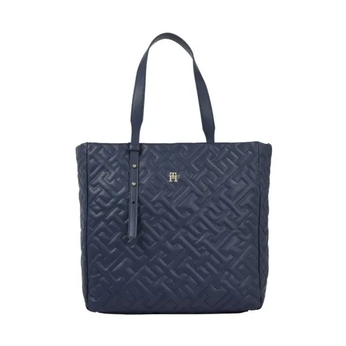Tommy Hilfiger , Blue Mono Tote Bag ,Blue female, Sizes: ONE SIZE