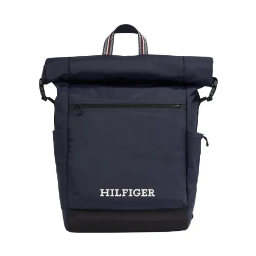 Tommy Hilfiger , Blue Rolltop Backpack ,Blue male, Sizes: ONE SIZE