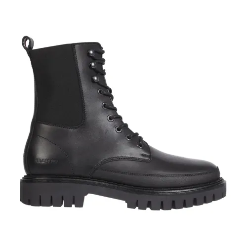 Tommy Hilfiger , Boots with laces ,Black male, Sizes: