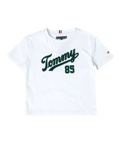 Tommy Hilfiger Boys Boy's College Organic Cotton T-Shirt in White