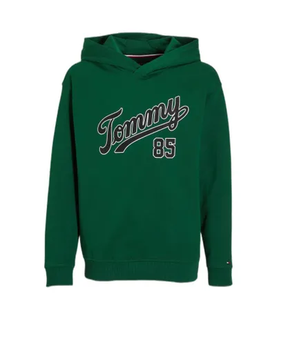 Tommy Hilfiger Boys Boy's College Terry Hoody in Green Sweat