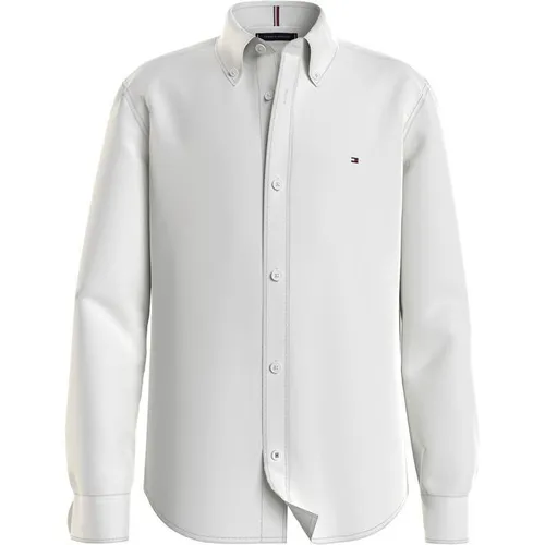 Tommy Hilfiger Boy's Oxford Long Sleeve Shirt - White
