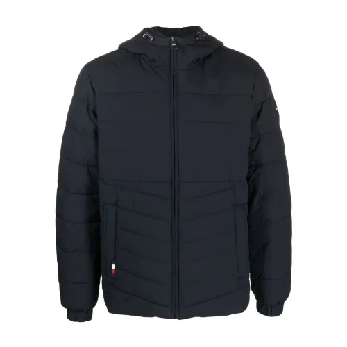 Tommy Hilfiger , Branded hooded jacket ,Blue male, Sizes: