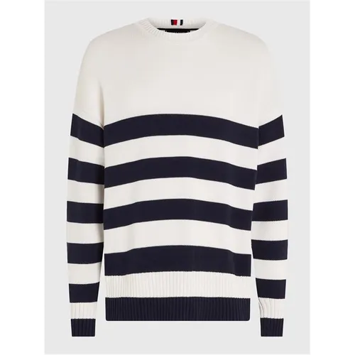 TOMMY HILFIGER Breton Striped Sweatshirt - White