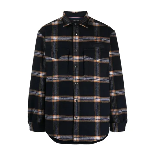 Tommy Hilfiger , Brushed check overshirt ,Multicolor male, Sizes: