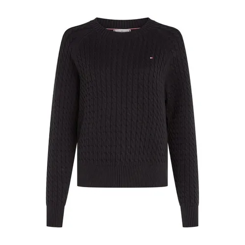 Tommy Hilfiger Cable knit crew neck Sweater - Black