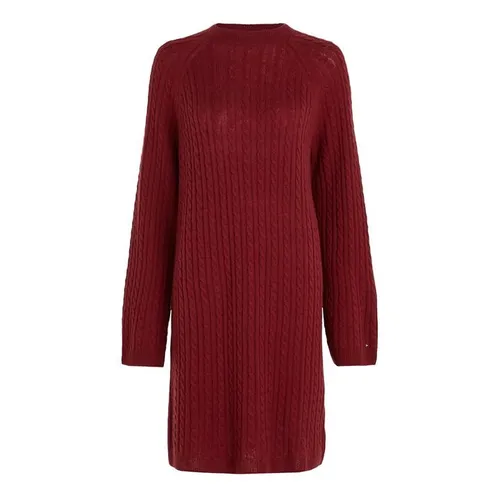 Tommy Hilfiger Cable Knit Jumper Dress - Red