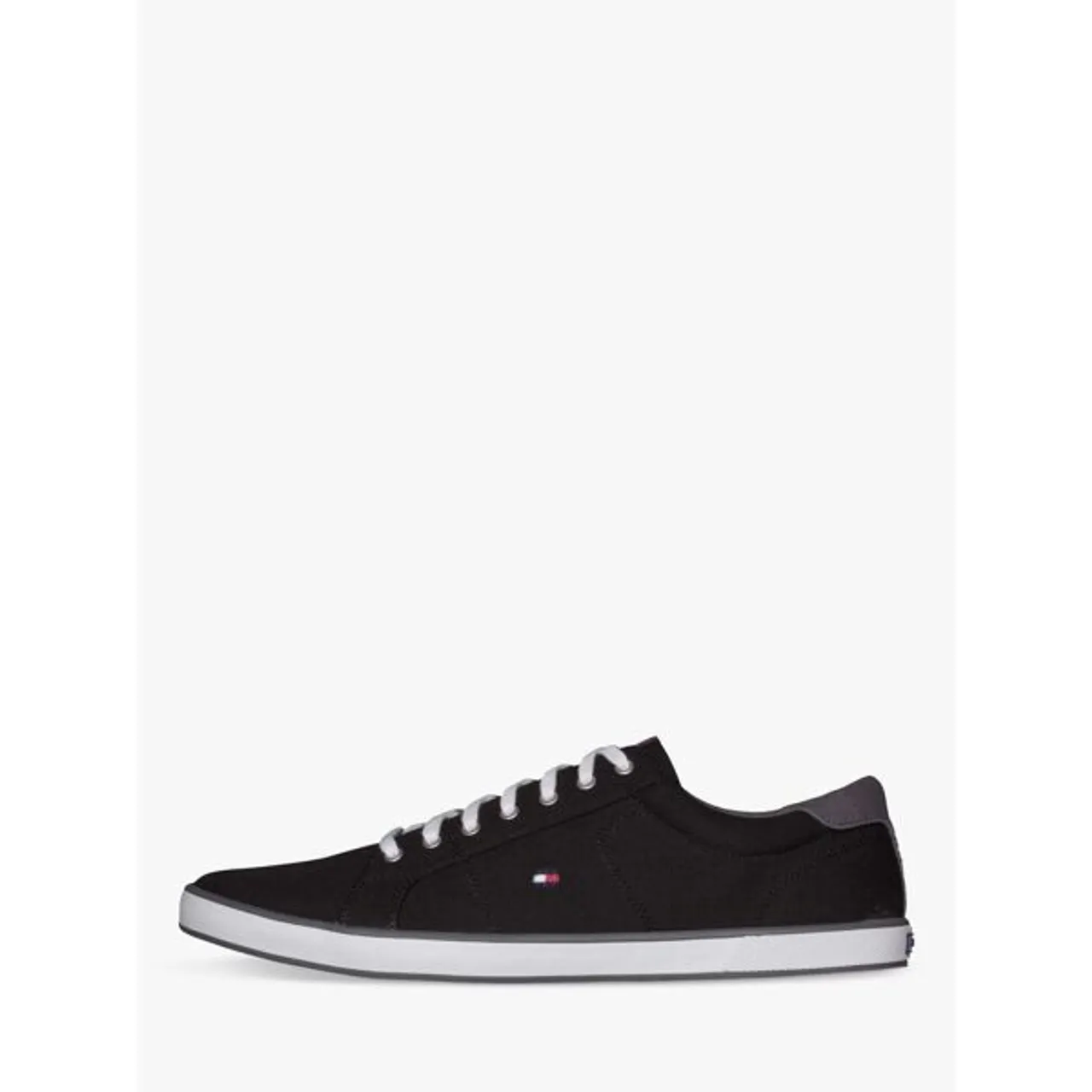 Tommy Hilfiger Canvas Lace-Up Trainers - Black - Male