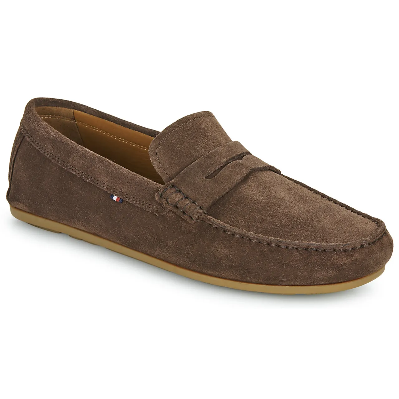 Tommy Hilfiger  CASUAL HILFIGER SUEDE DRIVER  men's Loafers / Casual Shoes in Brown
