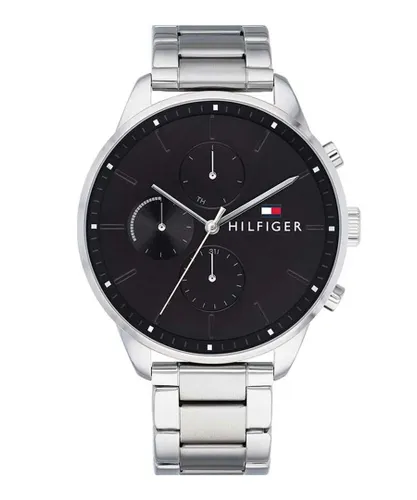 Tommy Hilfiger Chase Mens Silver Watch 1791485 Stainless Steel - One Size