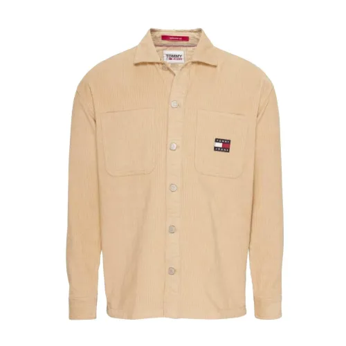 Tommy Hilfiger , Chunky Cord Overshirt TJM ,Brown male, Sizes: