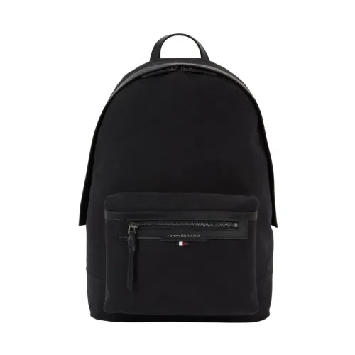 Tommy Hilfiger , Classic Black Backpack ,Black male, Sizes: ONE SIZE