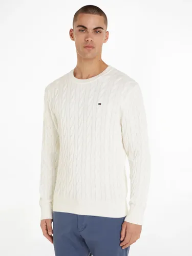 Tommy Hilfiger Classic Cable Jumper - White - Male