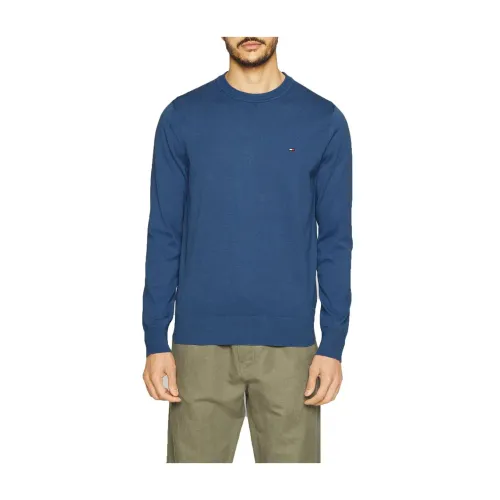 Tommy Hilfiger , Classic Cotton Blend Sweater ,Blue male, Sizes: