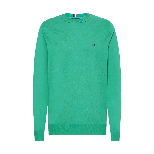 Tommy Hilfiger , Classic Cotton Blend Sweater ,Green male, Sizes: