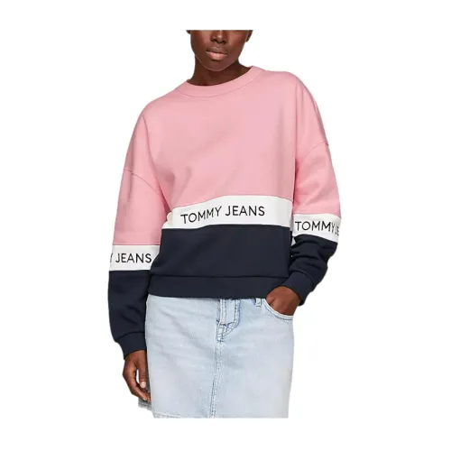 Tommy Hilfiger , Classic Crew Sweatshirt ,Pink female, Sizes: