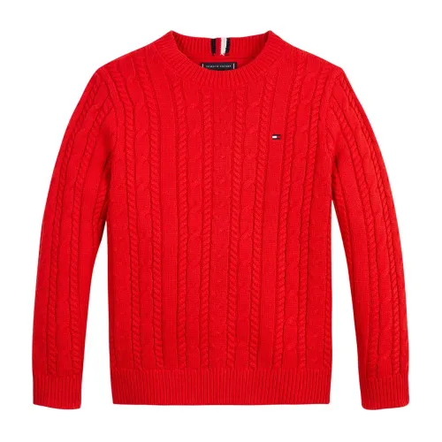 Tommy Hilfiger , Classic Men O-Neck Jumper ,Red male, Sizes: