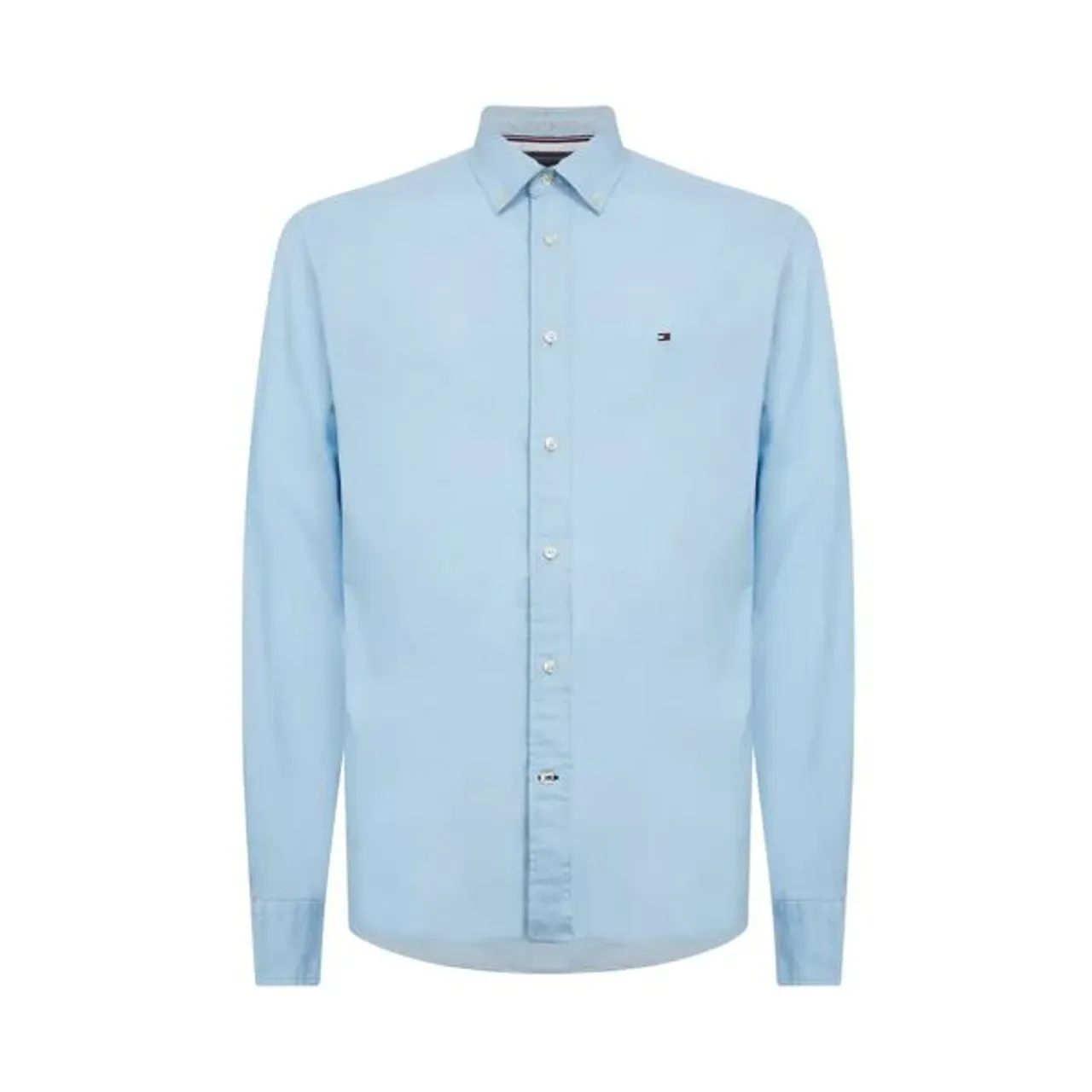 Tommy Hilfiger Core Flex Poplin Regular Fit Shirt, Calm Blue - Calm Blue - Male