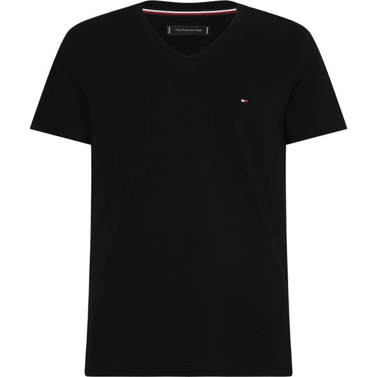Tommy Hilfiger Core Stretch V Neck Slim Fit T Shirt - Black