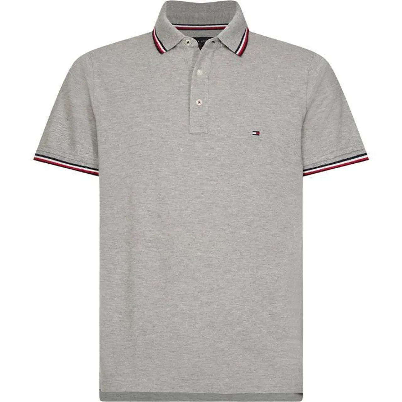 Tommy Hilfiger Core Tipped Slim Polo Shirt - Grey
