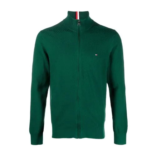 Tommy Hilfiger , Cross structure zip through ,Green male, Sizes: