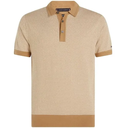 Tommy Hilfiger Dc Cotton Lyocell S/S Polo - Beige