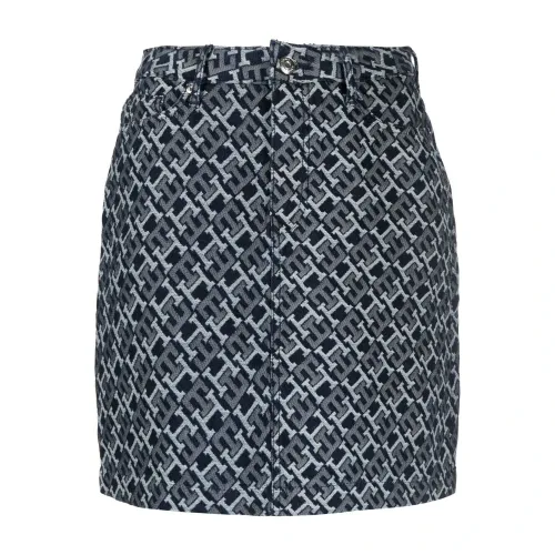 Tommy Hilfiger , Denim short monogram skirt ,Multicolor female, Sizes: