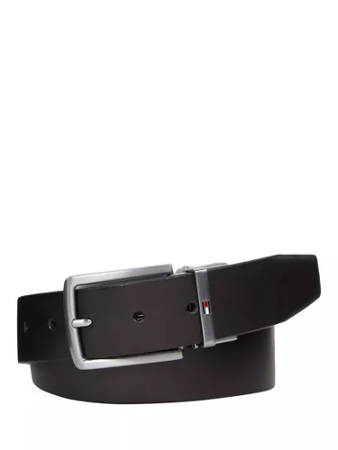 Tommy Hilfiger Denton Reversible Leather Belt, Black/Corporate - Black/Corporate - Male