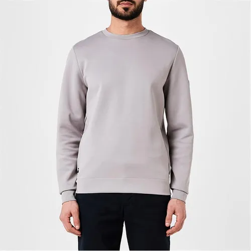 TOMMY HILFIGER Double Face Knit Crew Sweater - Grey