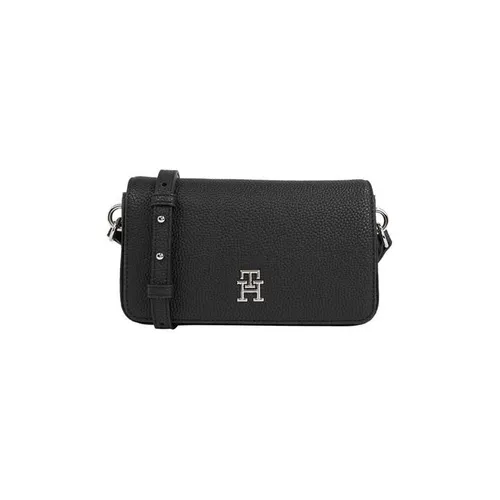 Tommy Hilfiger Emblem Flap Crossover Bag - Black