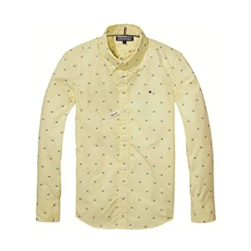 Tommy Hilfiger , End on End Shirts ,Yellow male, Sizes: