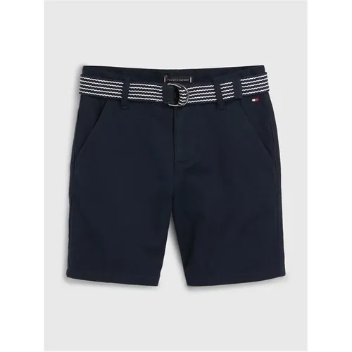 Tommy Hilfiger Essential Belted Chino Shorts - Blue