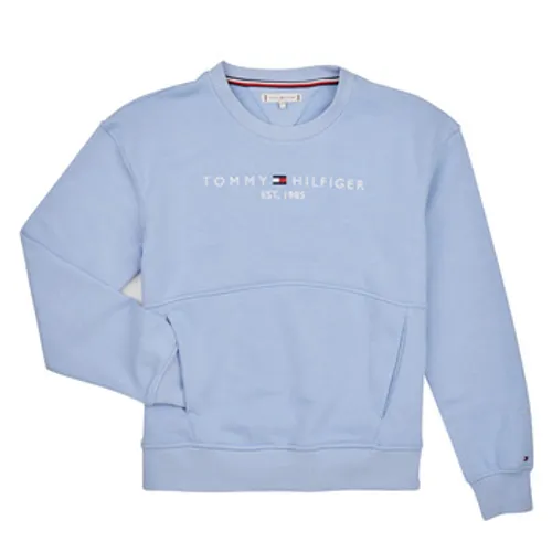 Tommy Hilfiger  ESSENTIAL CNK SWEATSHIRT L/S  girls's Children's Sweatshirt in Blue